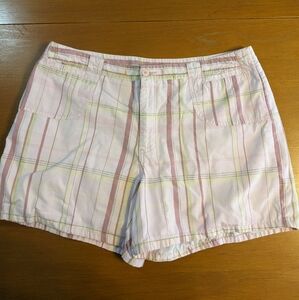 Allison Brittney Pink Plaid Shorts Women's Size 16